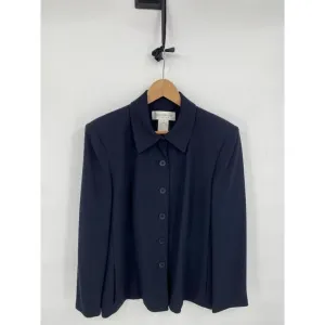 Jones New York Essentials Womens Suit Petite Size 16WP Navy Skirt Suit