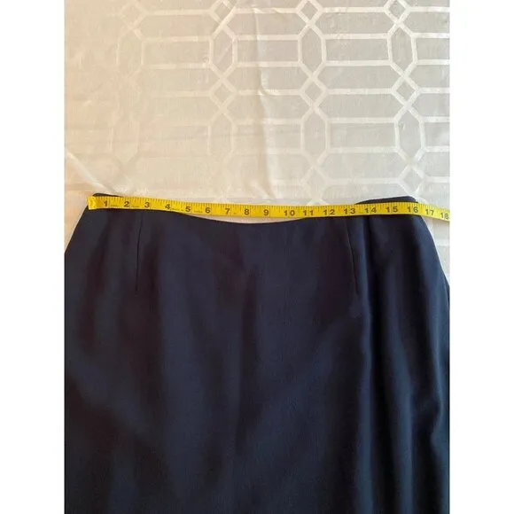 Jones New York Essentials Womens Suit Petite Size 16WP Navy Skirt Suit