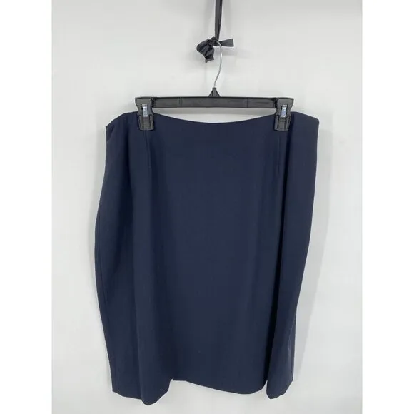 Jones New York Essentials Womens Suit Petite Size 16WP Navy Skirt Suit