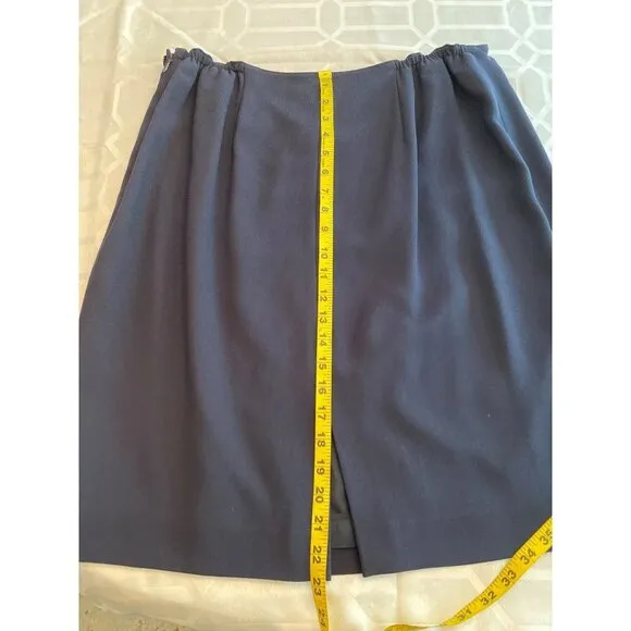 Jones New York Essentials Womens Suit Petite Size 16WP Navy Skirt Suit