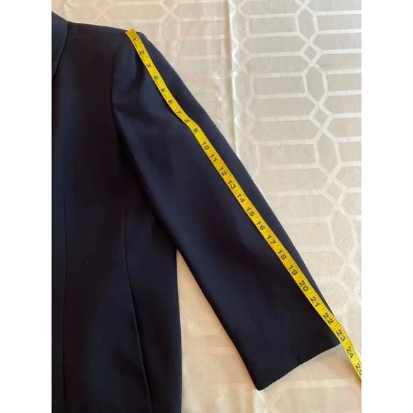 Jones New York Essentials Womens Suit Petite Size 16WP Navy Skirt Suit