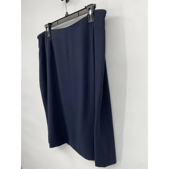 Jones New York Essentials Womens Suit Petite Size 16WP Navy Skirt Suit