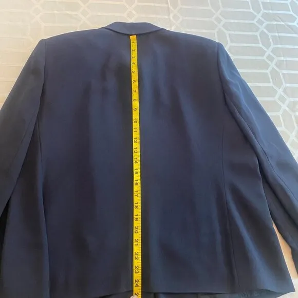 Jones New York Essentials Womens Suit Petite Size 16WP Navy Skirt Suit