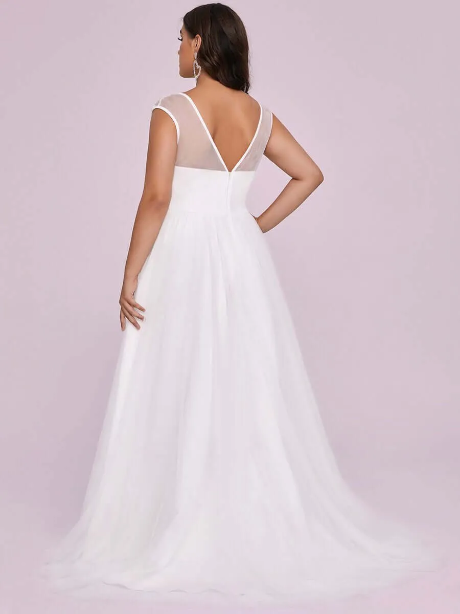 Joni minimalist plus size wedding dress in ivory Express NZ wide!