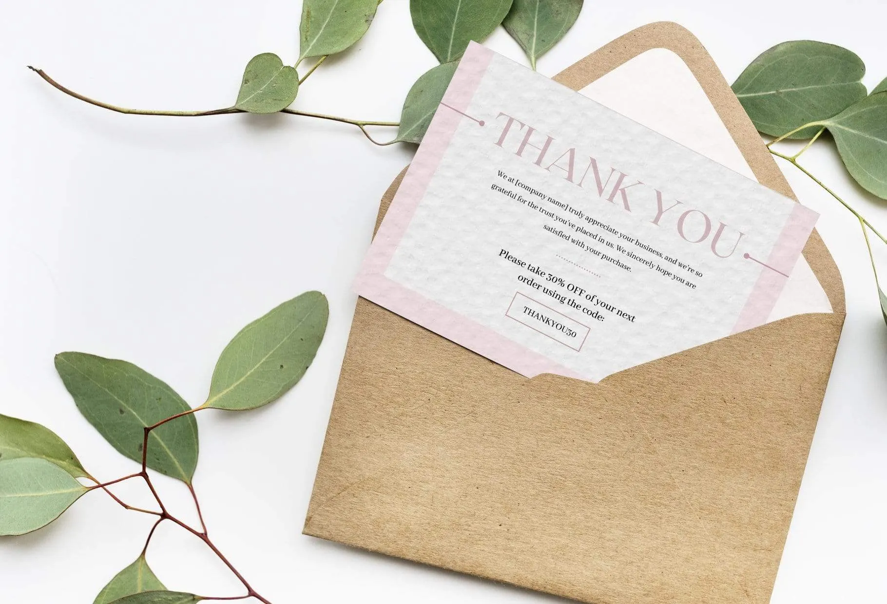 Karen Printable Thank You Card Packaging Insert Note Canva Template