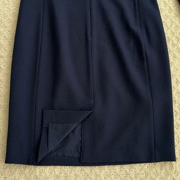 Karl Lagerfeld Paris Tulip Sleeve Midi Dress Navy Blue Size 8