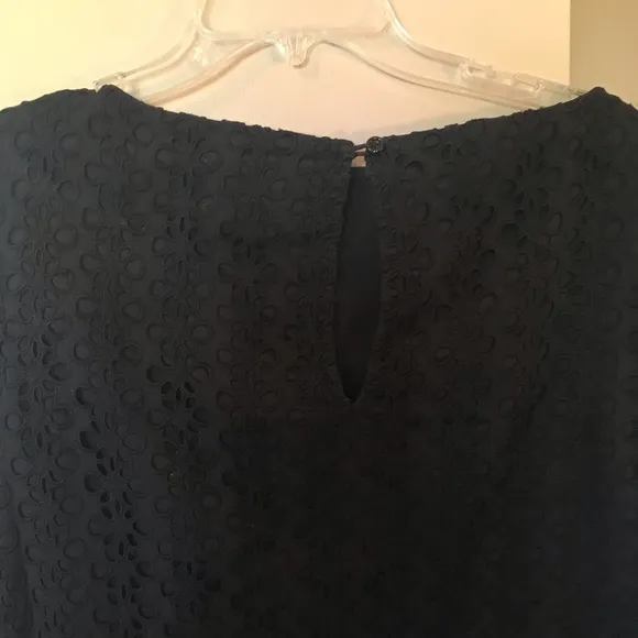 Kate Spade Eyelet Short Sleeve Black Dress Size 0