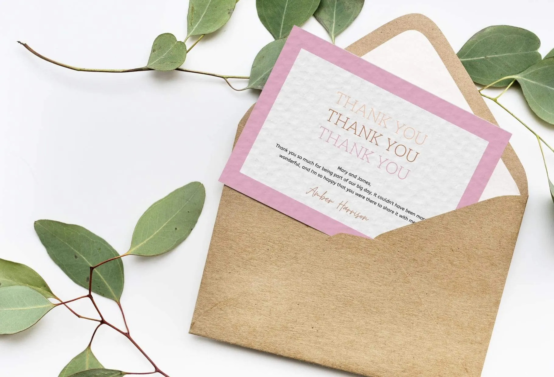 Katherine Printable Thank You Card Packaging Insert Note Canva Template