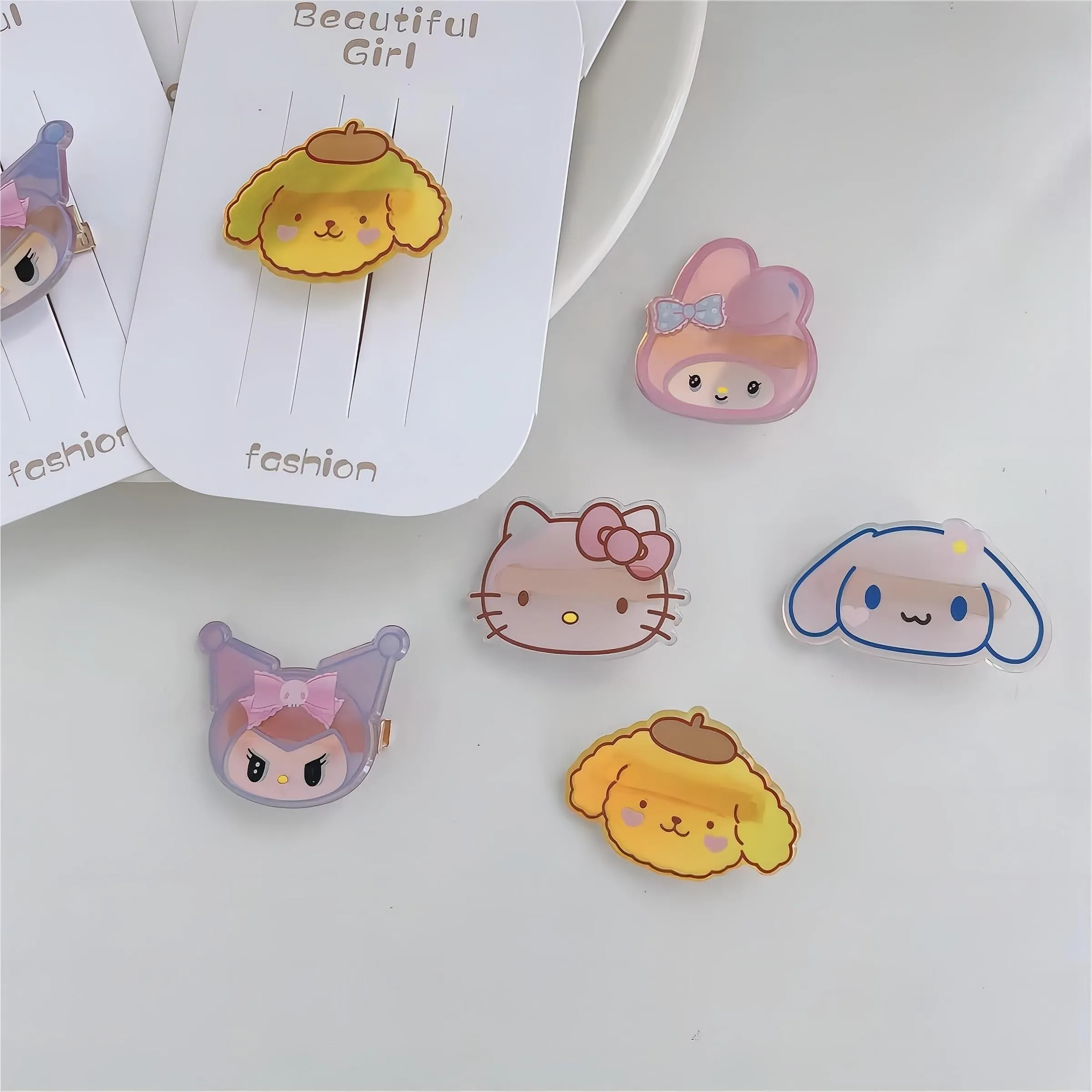 Kawaii 5 Pieces Led Flashing Sanrio Family Hair Clip Set