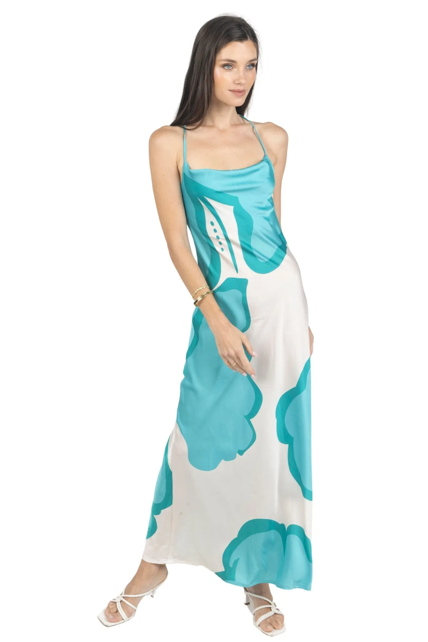 Kelly Slip Dress in Blue