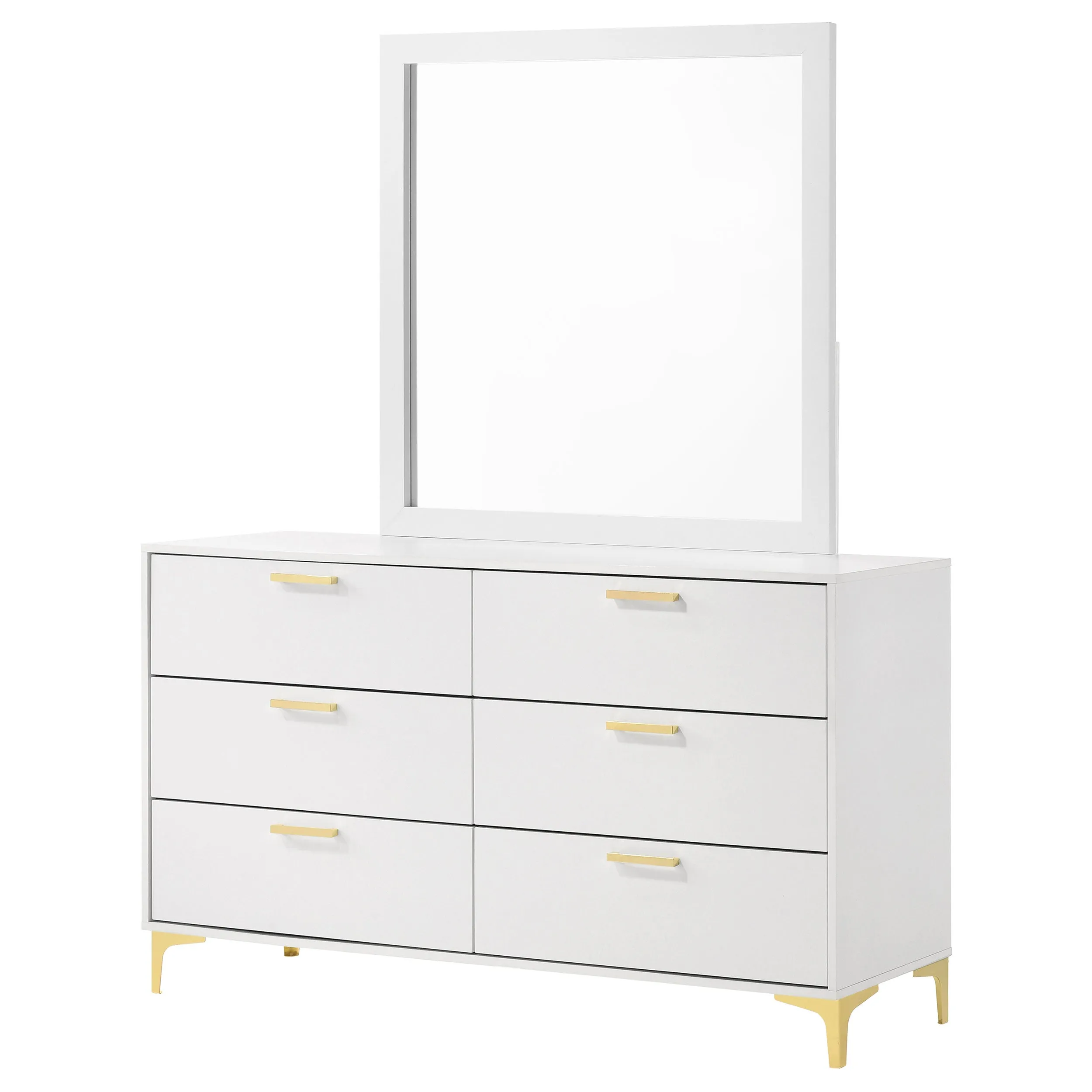 Kendall 6-drawer Dresser with Mirror White