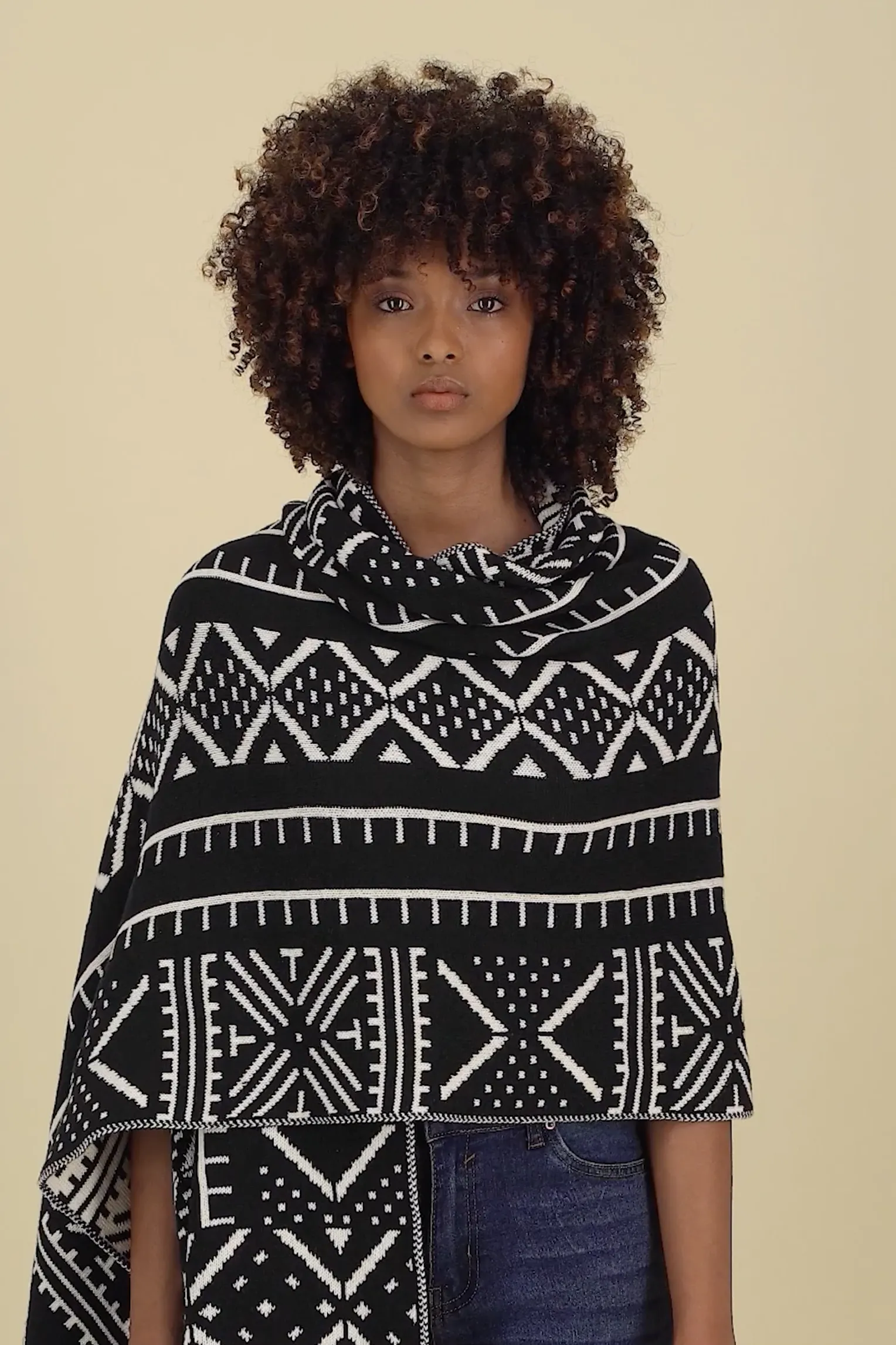 Kichana Wrap - Black Ecru