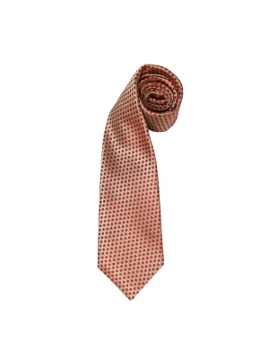 Kiton 5-Fold Grey & Red Polkadot Silk Tie