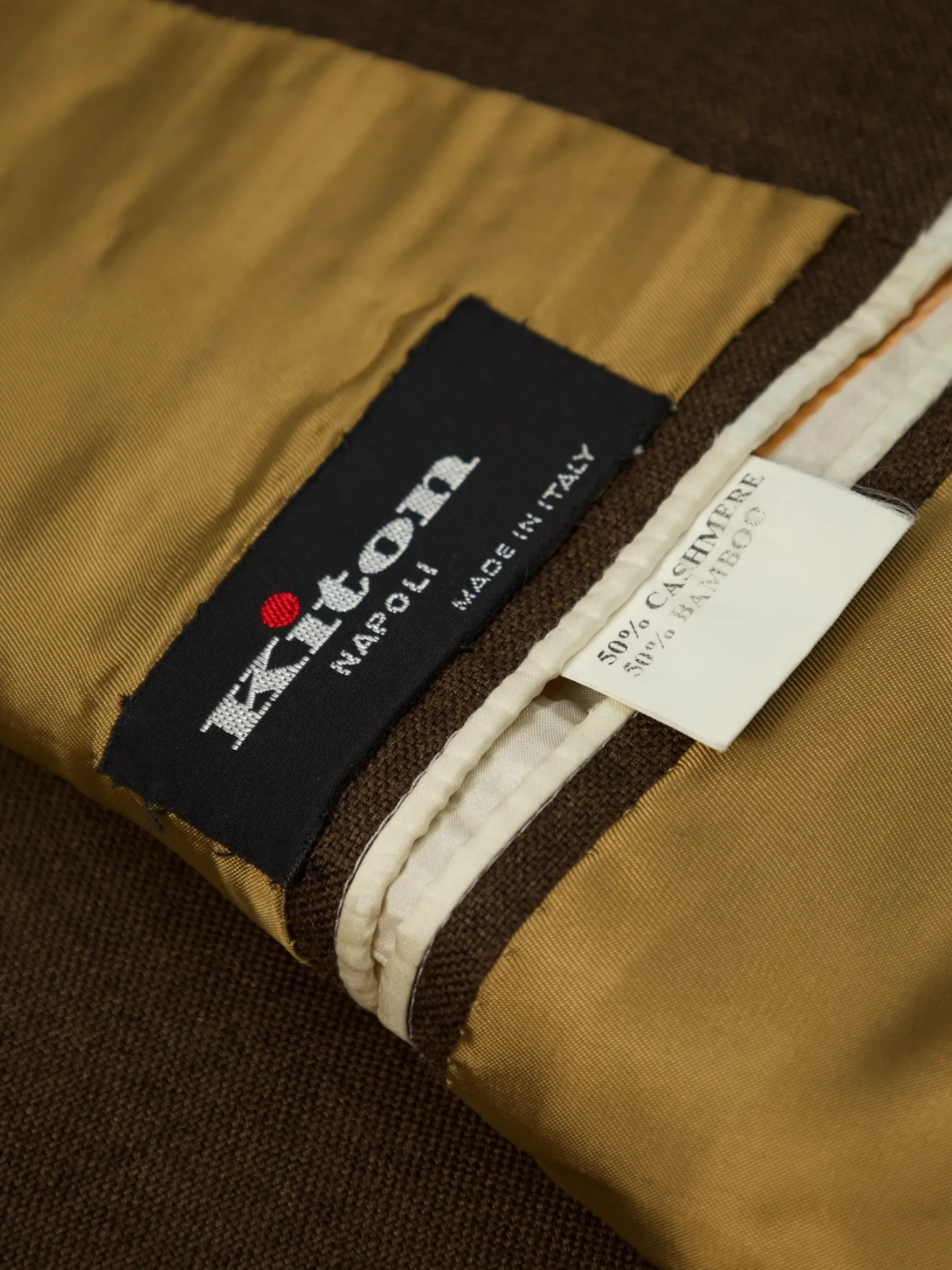 Kiton Mocca Brown Cashmere & Bamboo Jacket