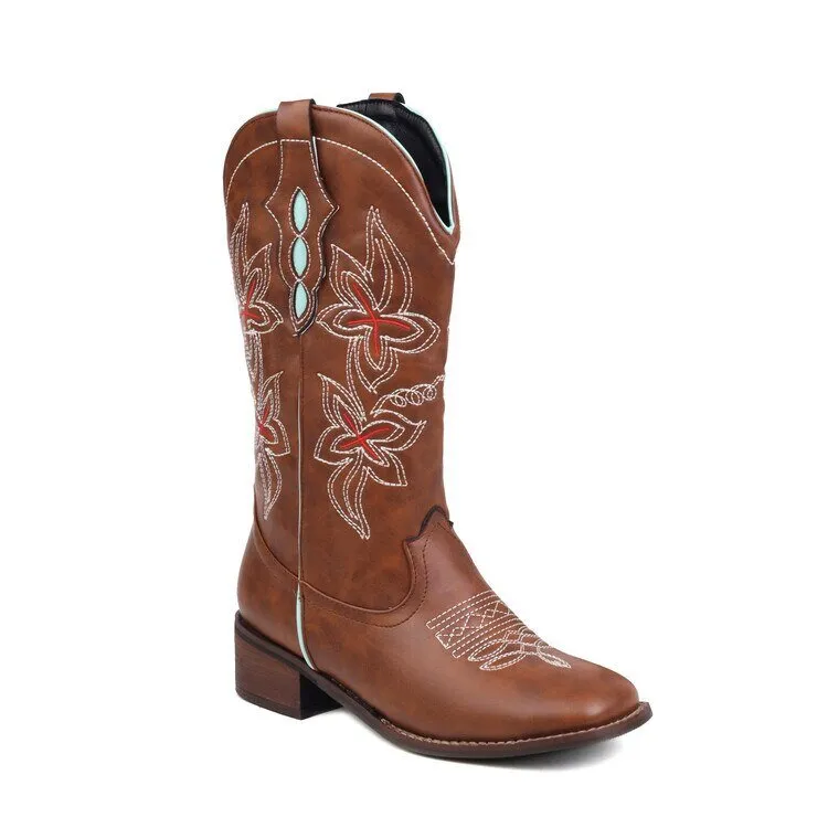 Knee High Boots For Women Square Toe Luxury Designer Shoes