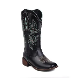 Knee High Boots For Women Square Toe Luxury Designer Shoes