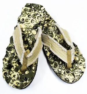 Kokoda Knobby Thongs Camo Khaki