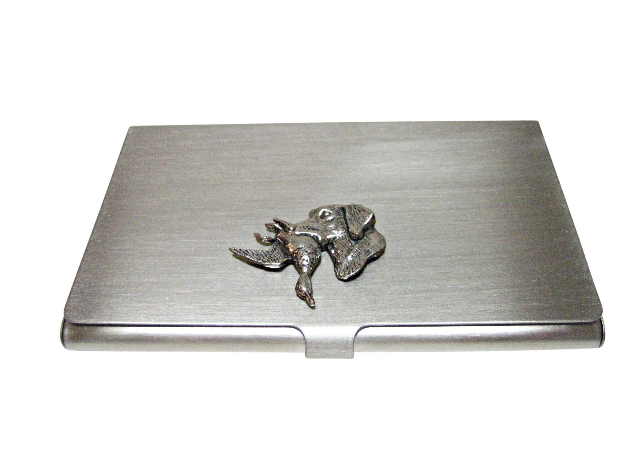 Labrador Dog with Duck Business Card Holder