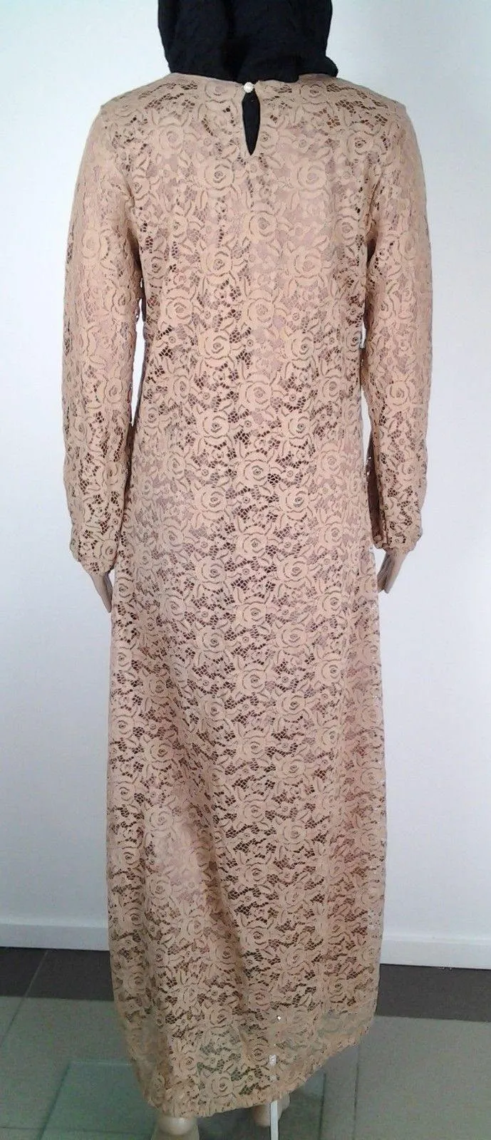 Lace Kaftan Women Islamic Abaya Jilbab Long Sleeve HSZ10016 (US6/EU36/UK10)