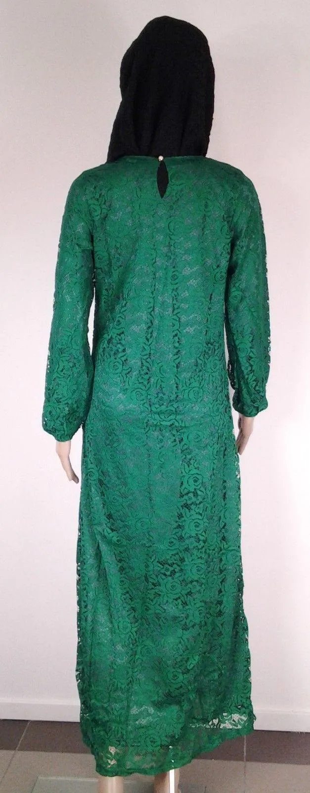 Lace Kaftan Women Islamic Abaya Jilbab Long Sleeve HSZ10016 (US6/EU36/UK10)