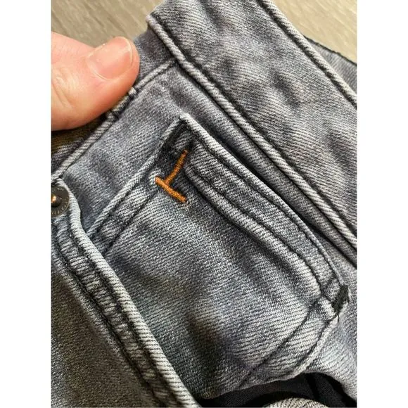 Lafayette 148 &quot;L148 DENIM MERCER SKINNY JEAN&quot; in Gray, Size 12 / 31, MSRP $498