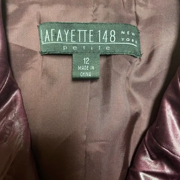 LAFAYETTE 148 New York Crinkle Blazer Jacket Size 12