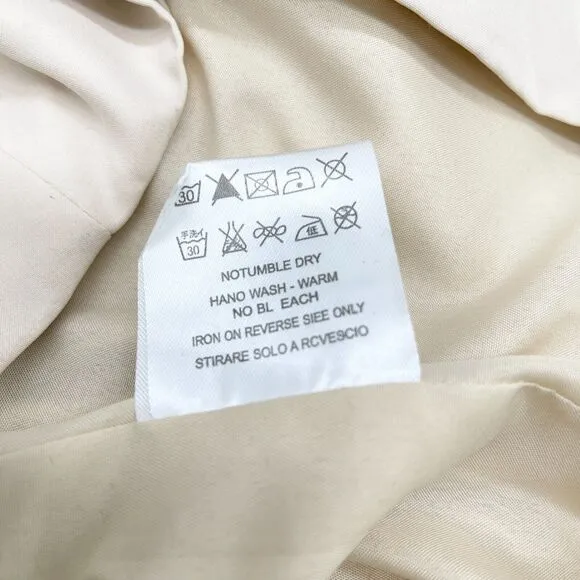 Lan Ting Bride Dress Womens 10 Cream Bridesmaid Wedding Party Minimalist Elegant