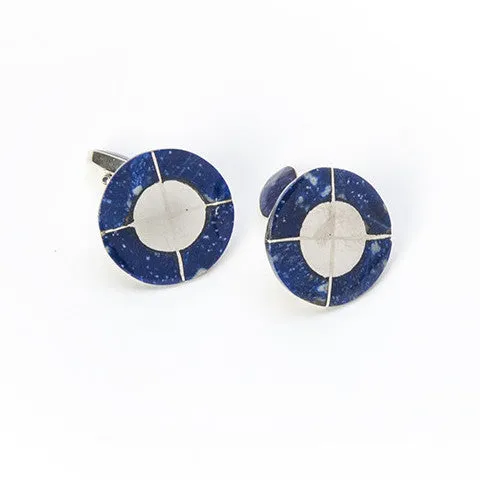 Lapis Lazuli Nehuen Cuff Links | Handcrafted Artisan Design | Crafted in Latin America