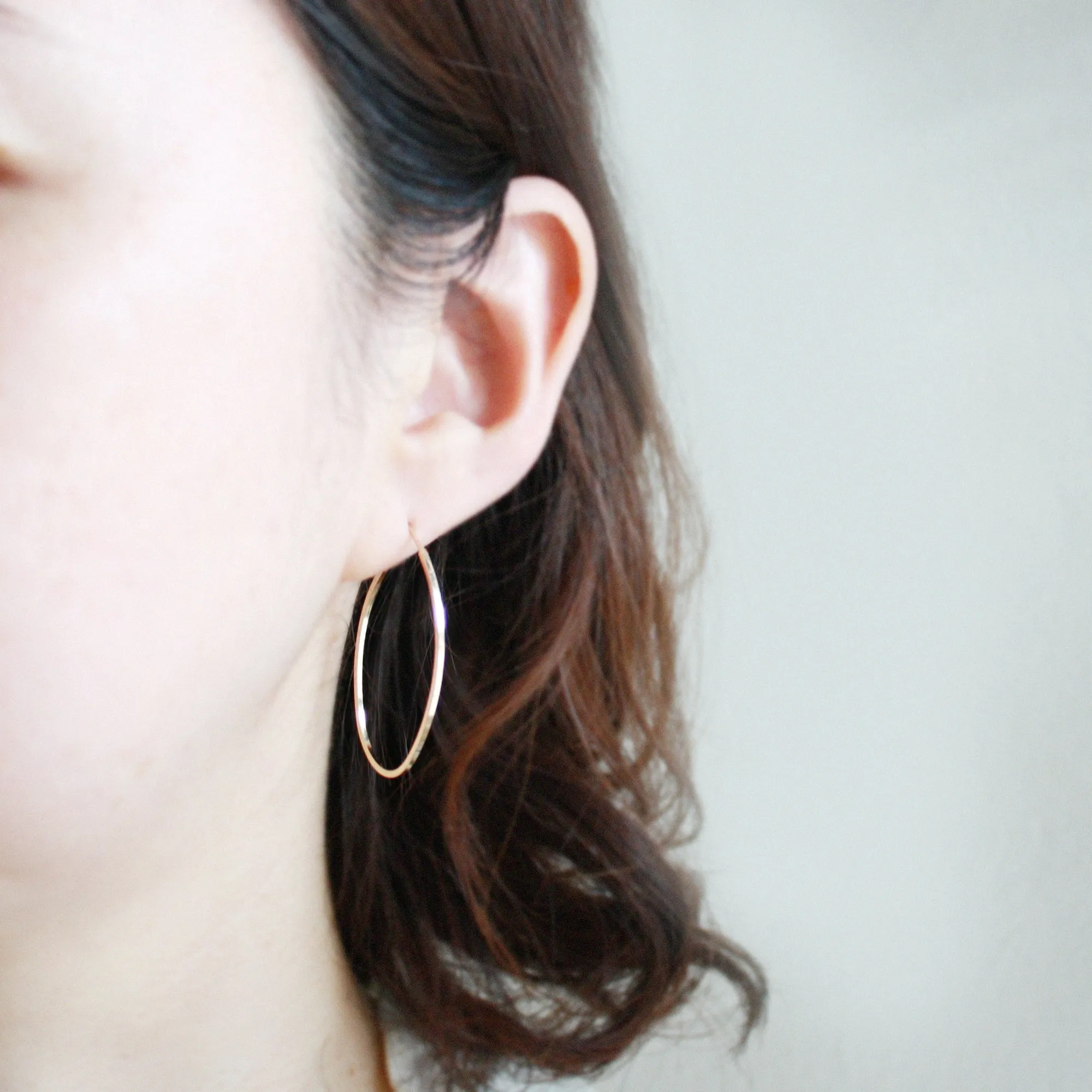 Large Oval Hoop Earrings