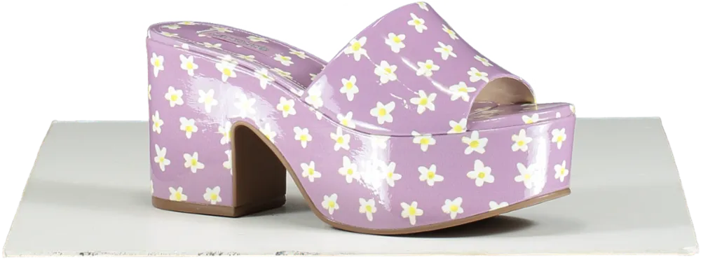 Larroude Purple Miso Floral Patent Mule UK 3.5 👠