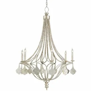 Lavinia Gracian Silver Leaf Six-Light Chandelier