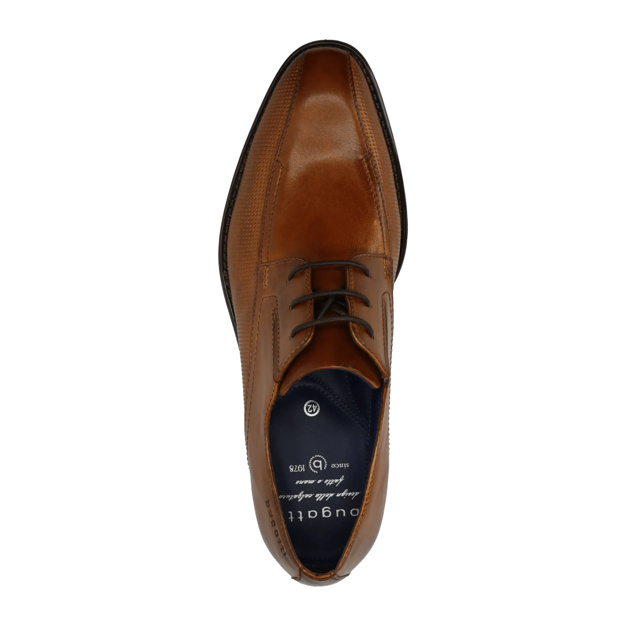 Leder Business Schnürer cognac