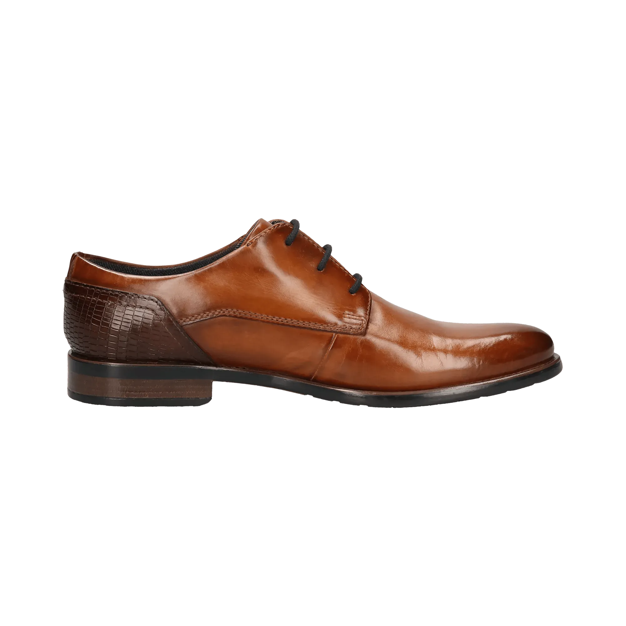 Leder Business Schnürer cognac