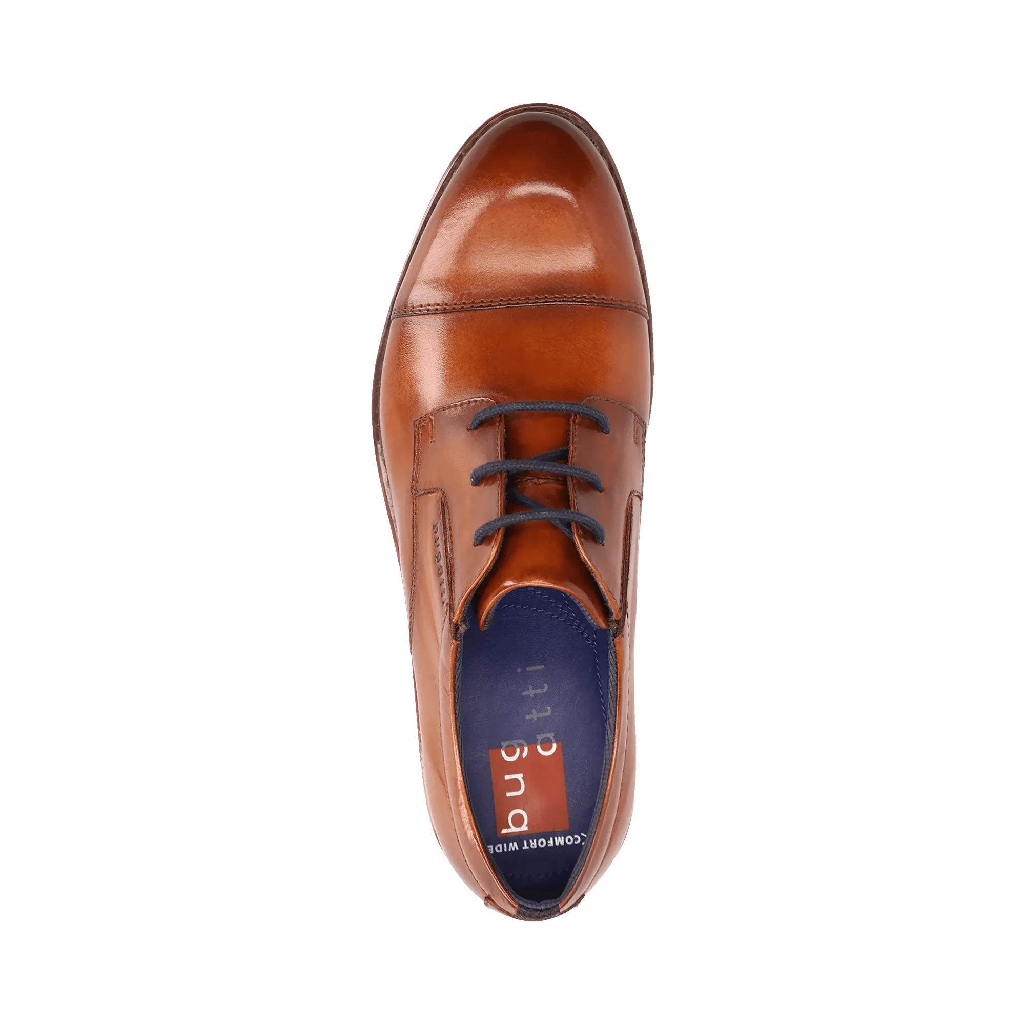 Leder Business Schnürer cognac