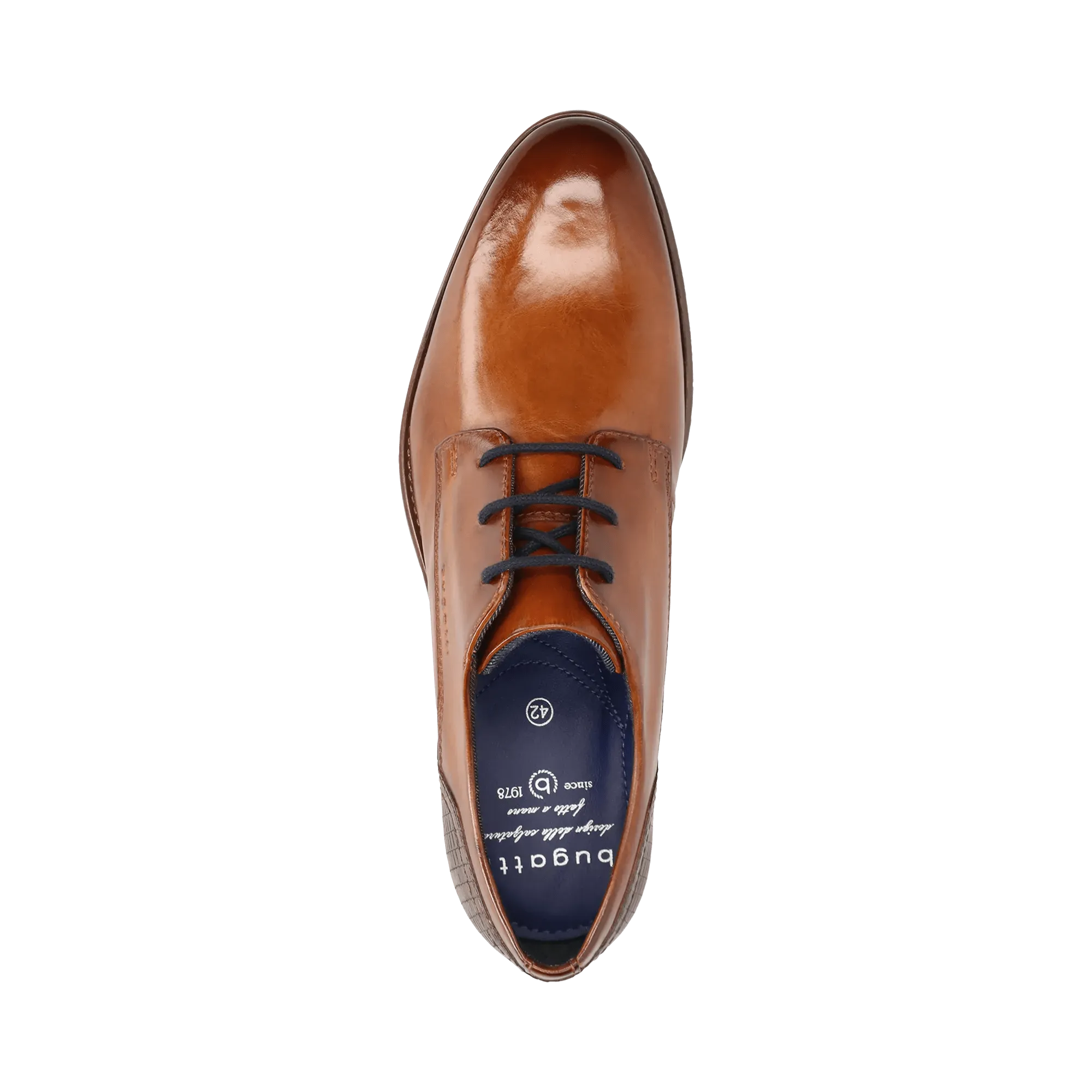 Leder Business Schnürer cognac