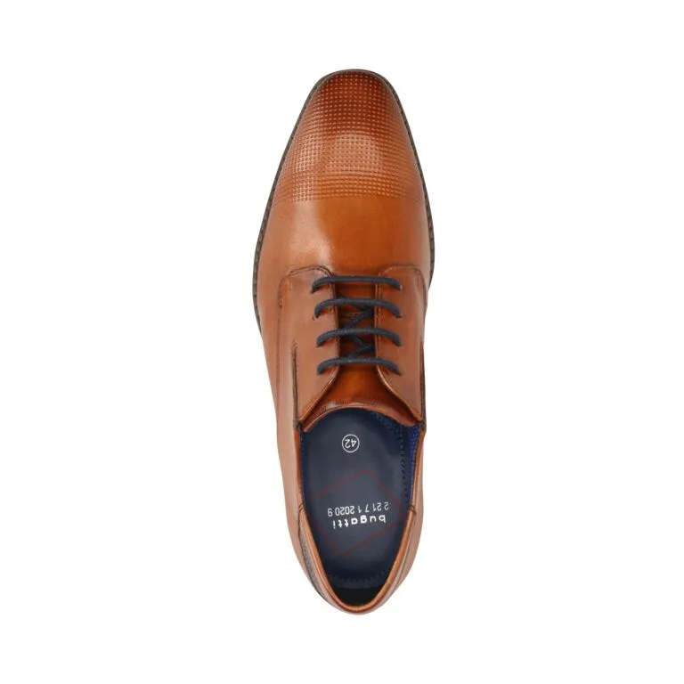 Leder Business Schnürer cognac