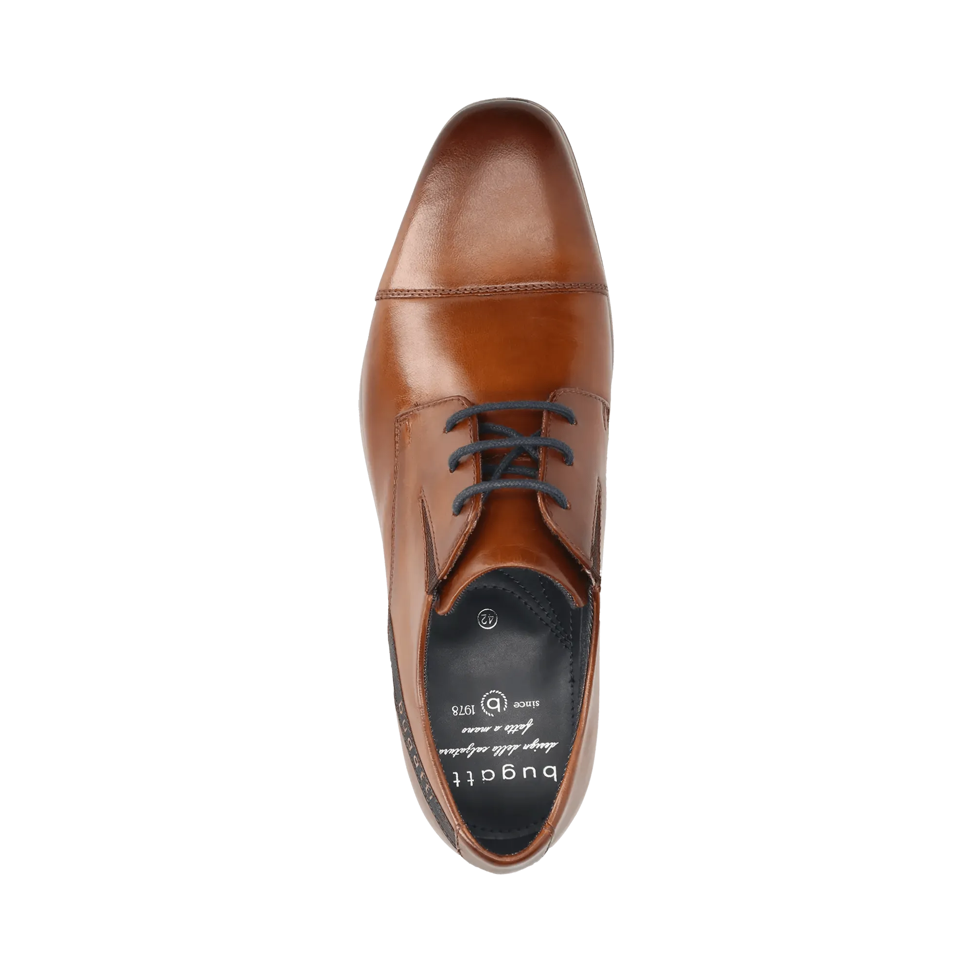 Leder Business Schnürer cognac