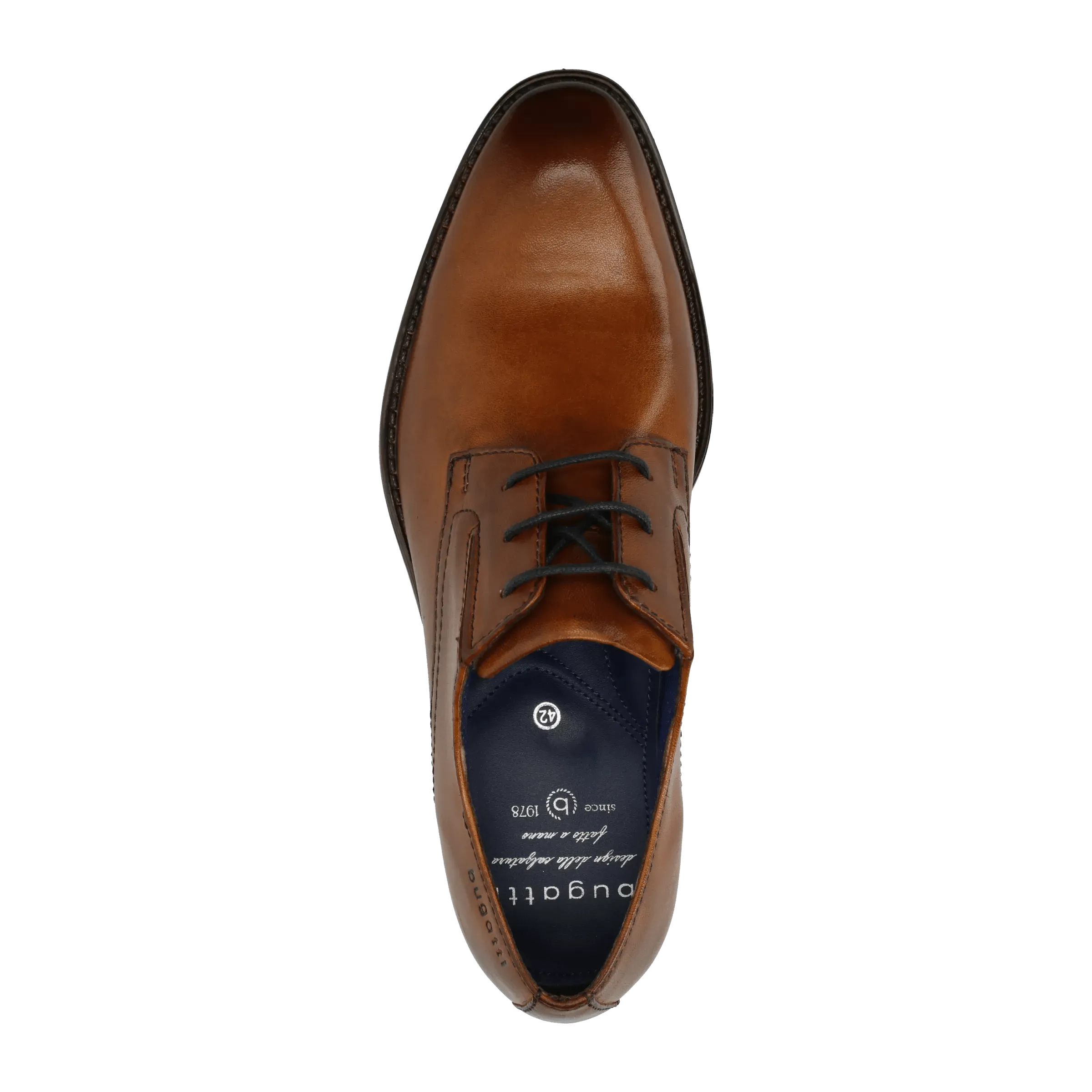 Leder Business Schnürer cognac