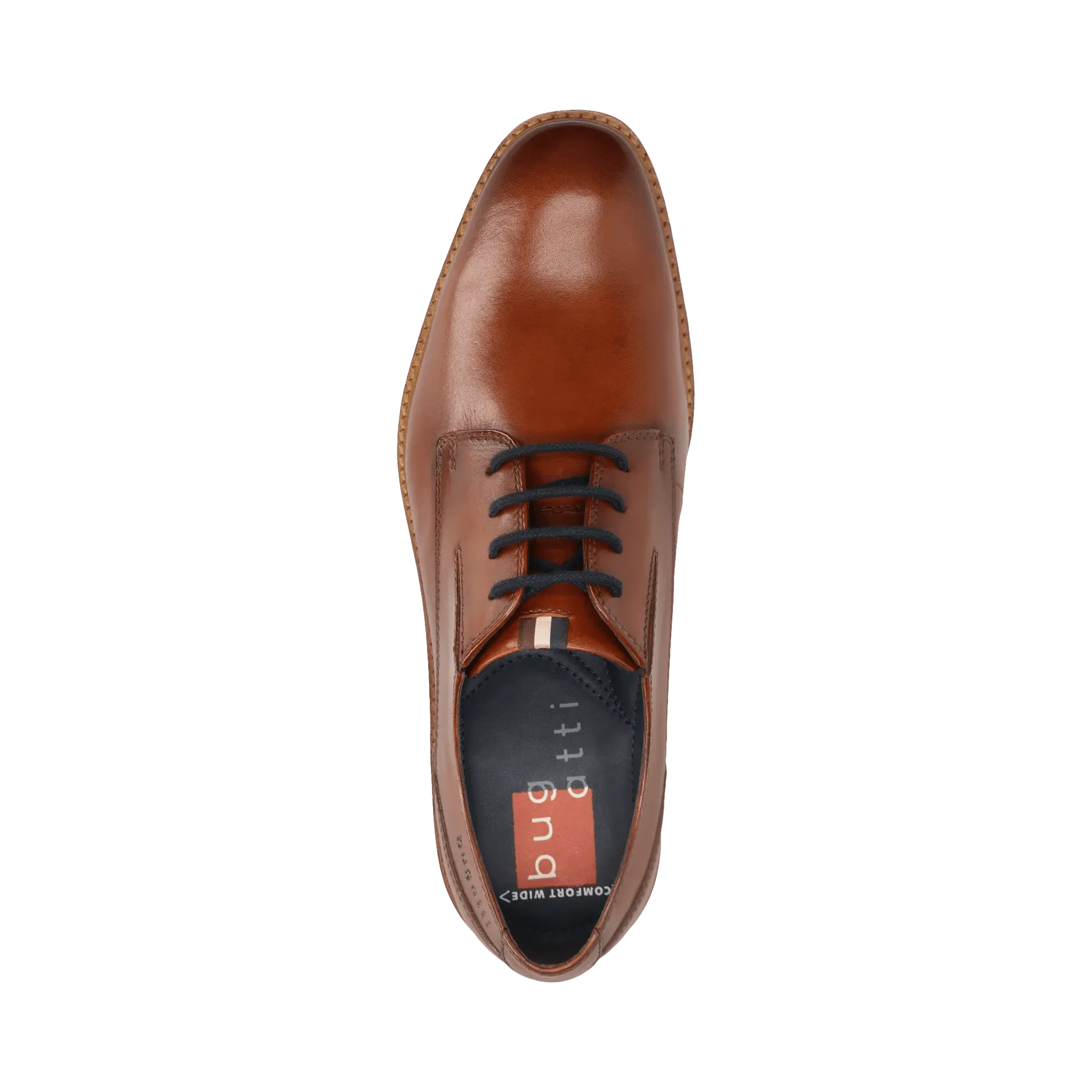 Leder Business Schnürer cognac