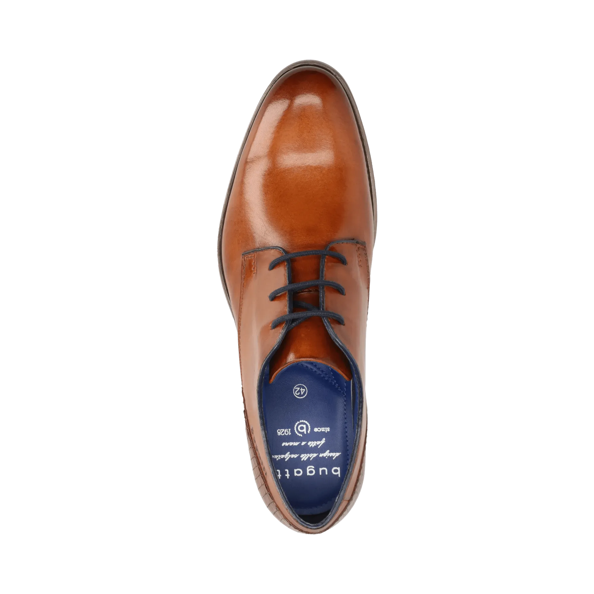 Leder Business Schnürer cognac