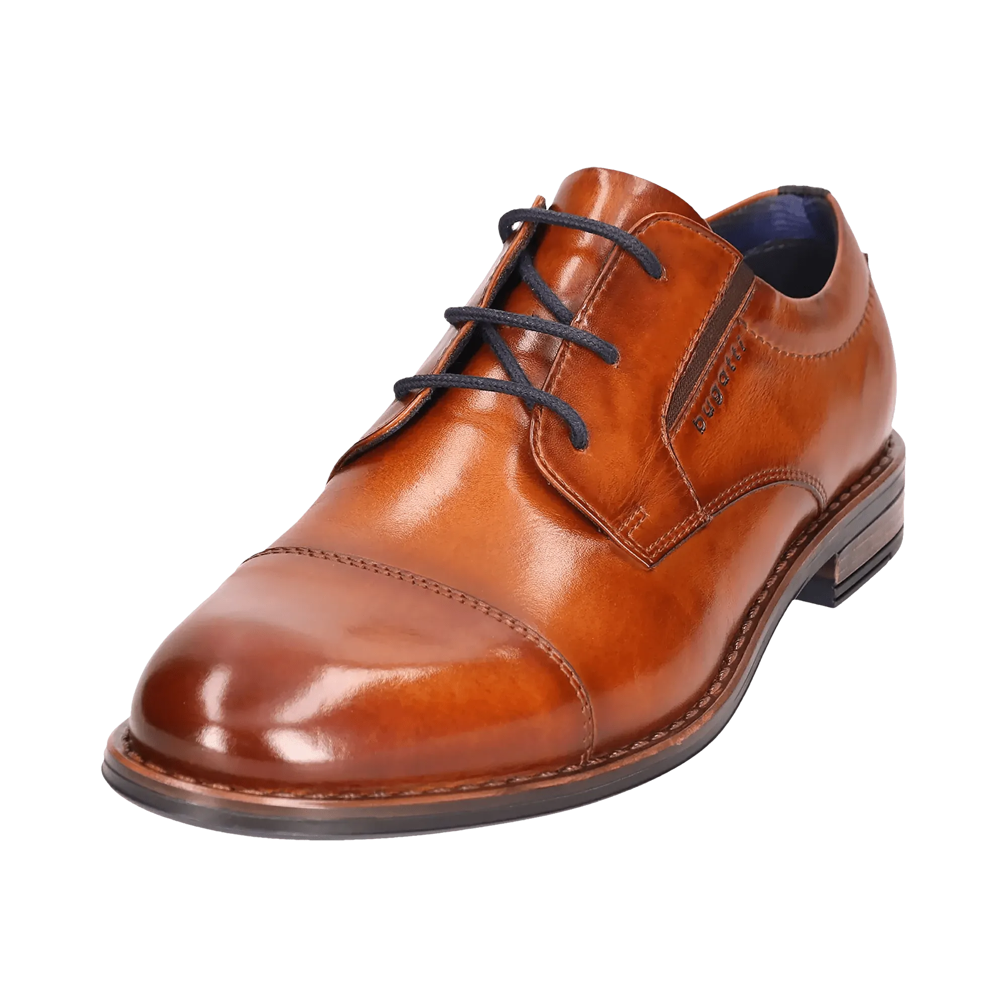 Leder Business Schnürer cognac