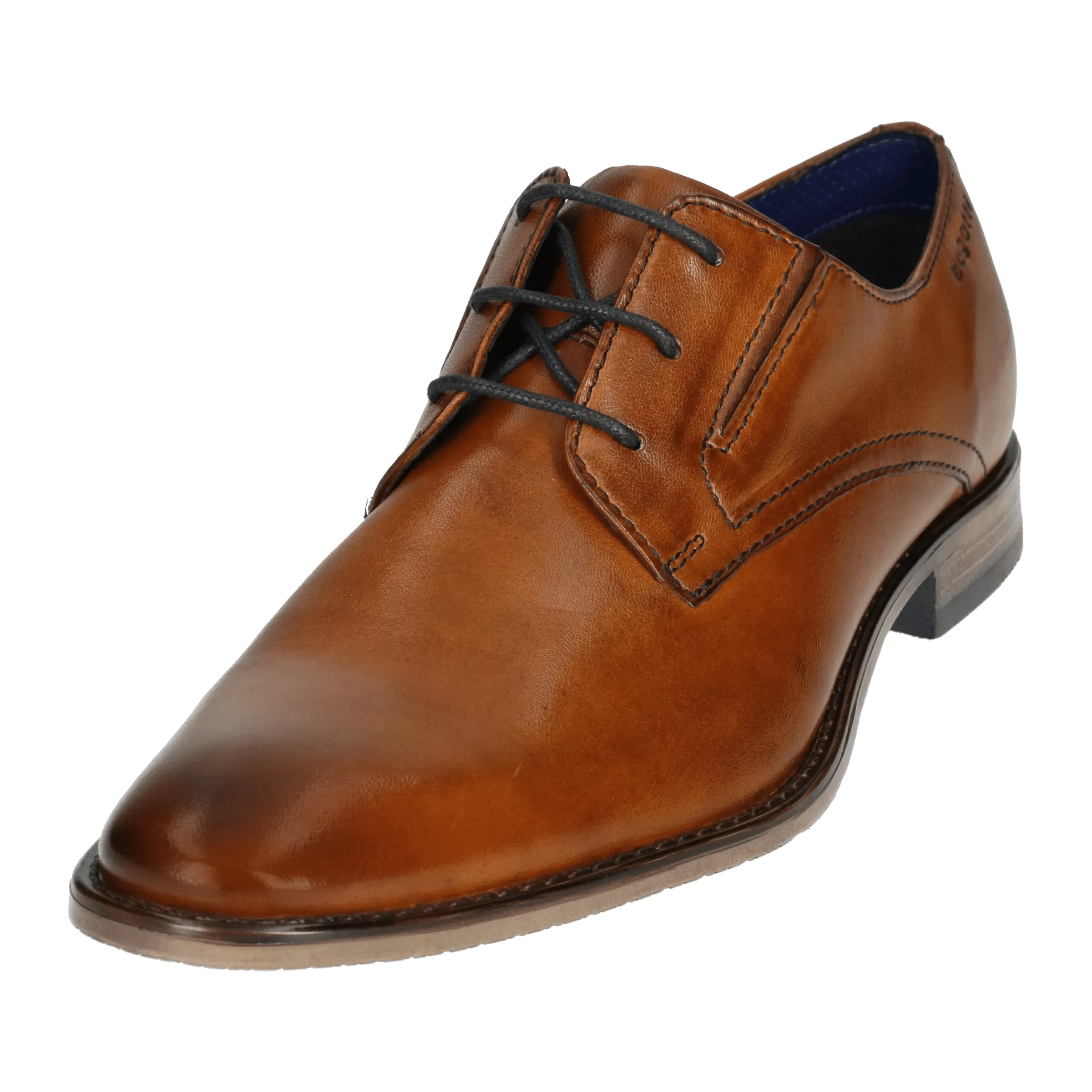 Leder Business Schnürer cognac