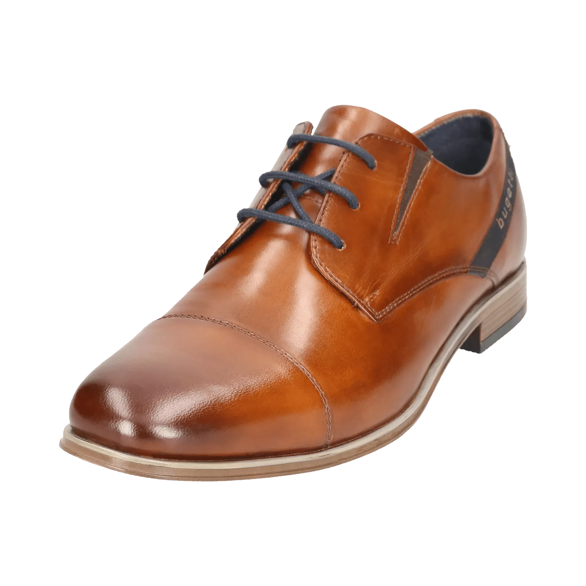 Leder Business Schnürer cognac
