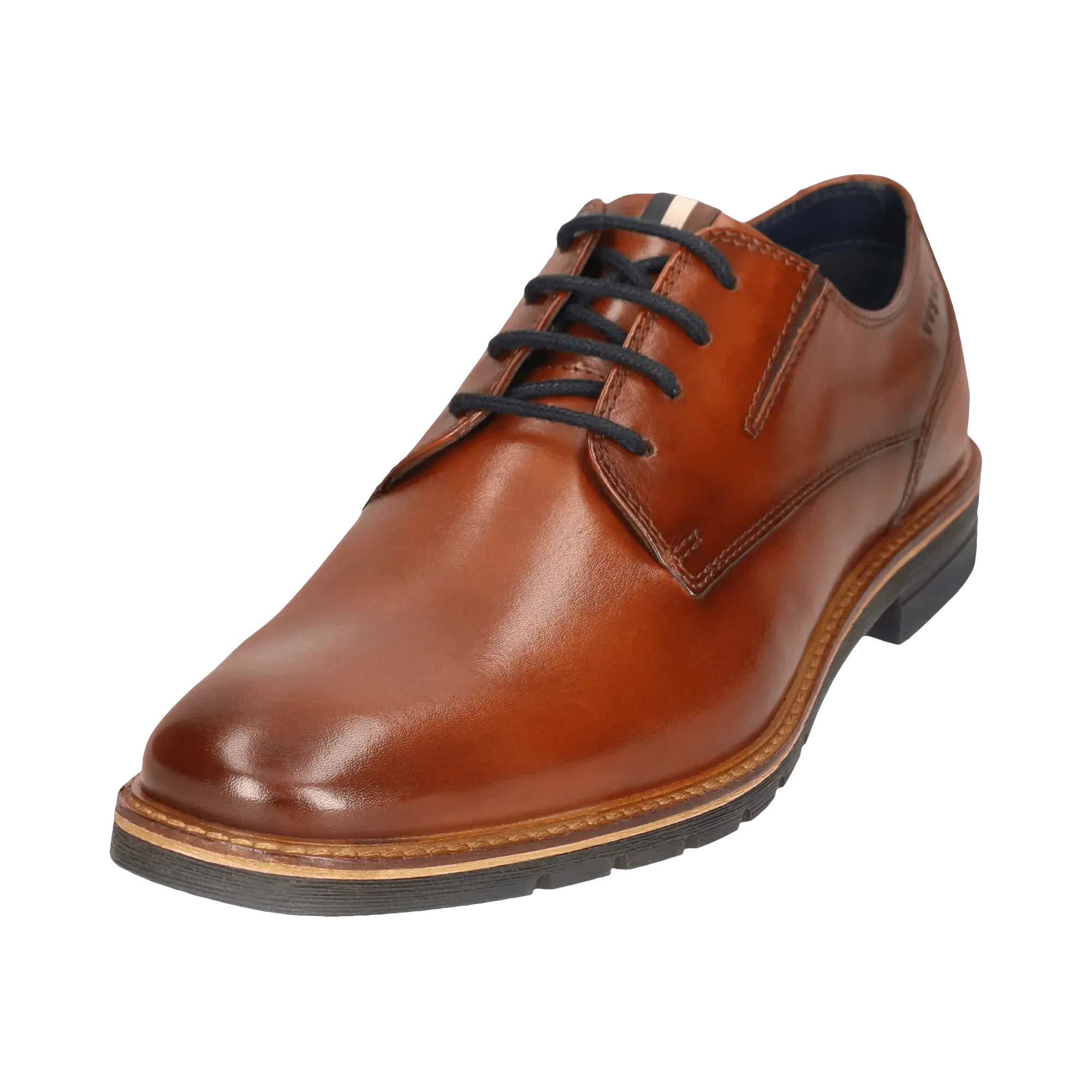 Leder Business Schnürer cognac