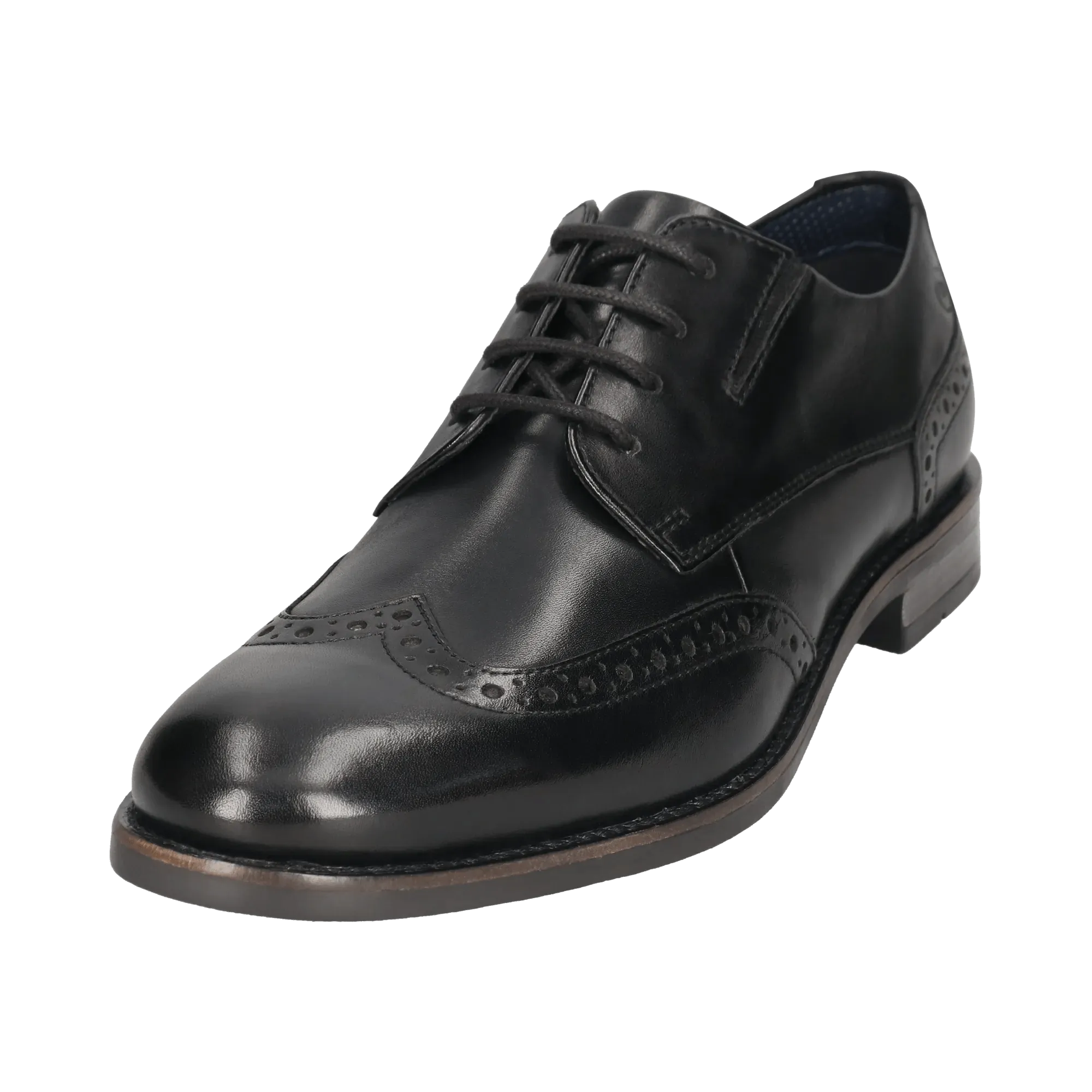 Leder Business Schnürer schwarz