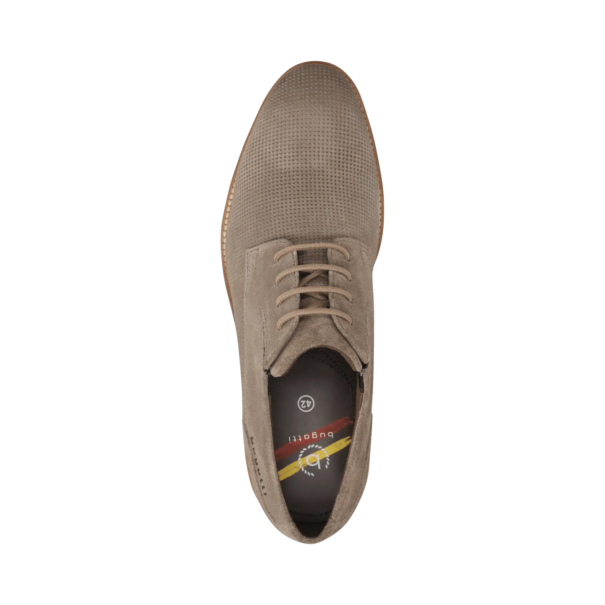Leder Business Schnürer taupe