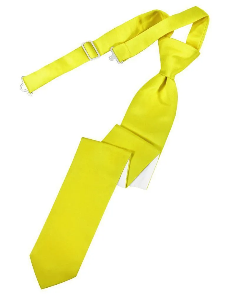 Lemon Luxury Satin Skinny Necktie