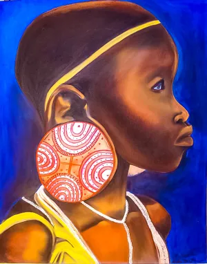 Liberation, Celebration & Defiance: Andrea McCoy Harvey-Girl with Orange Earring