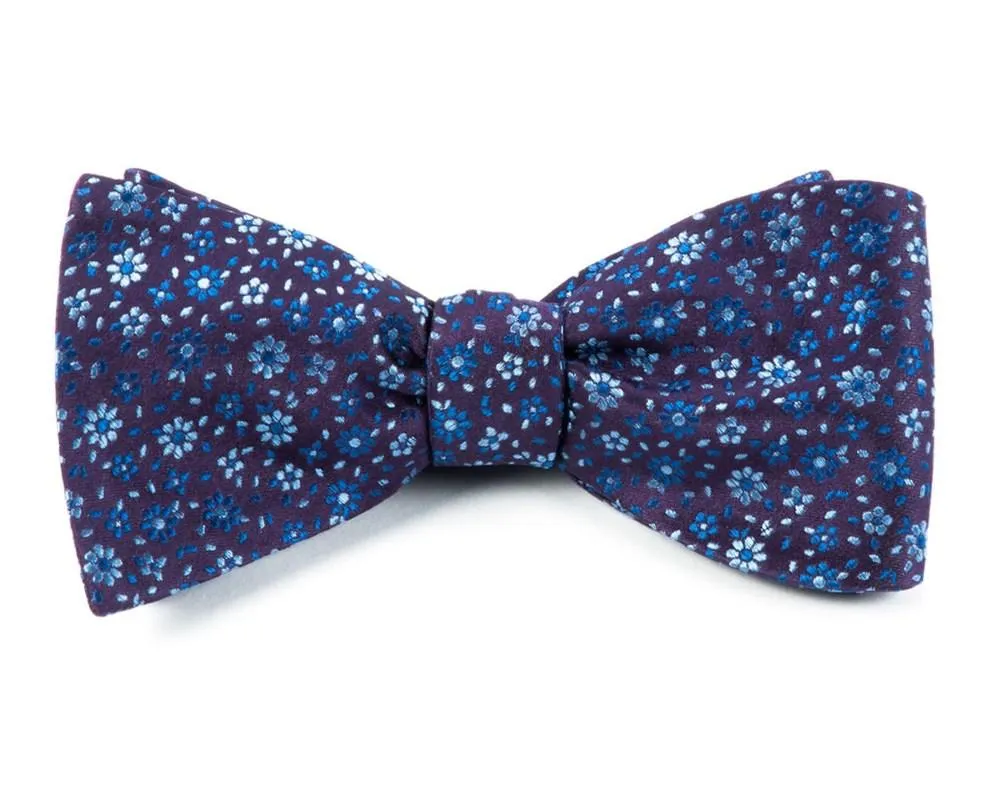 Light Purple Milligan Flowers Bow Tie