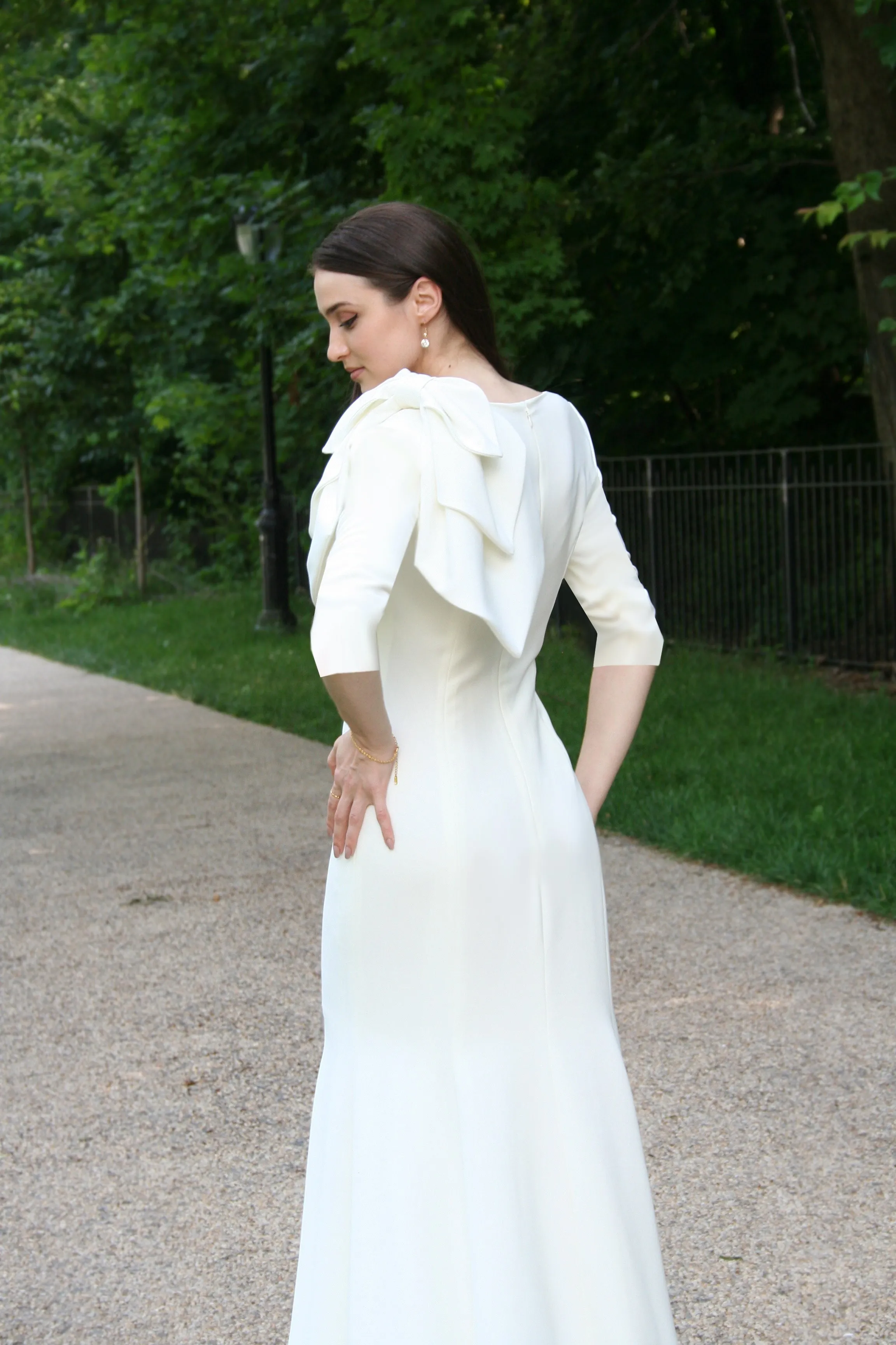 Lilinoe Minimalist Modest Wedding Gown